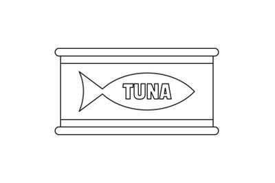 Tuna tin can icon, outline style