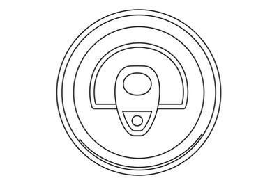 Top can icon, outline style