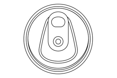 Top tin can icon, outline style