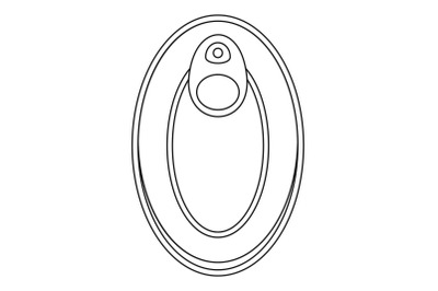 Top view can icon, outline style