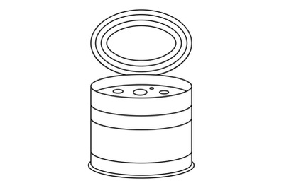 Tomato tin can icon, outline style