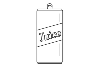 Juice can icon, outline style