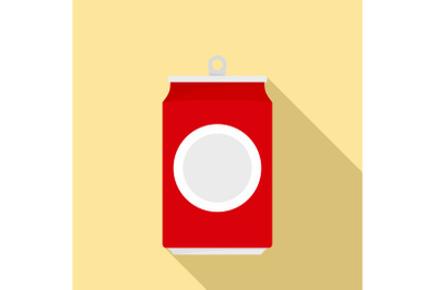 Drink can icon, flat style