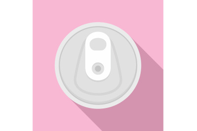 Top tin can icon, flat style