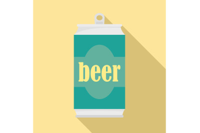 Beer can icon, flat style