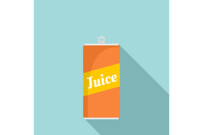 Juice can icon, flat style