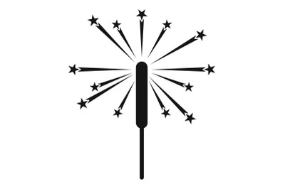 Sparkler icon, simple style