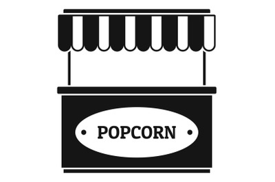 Popcorn street shop icon, simple style