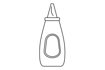 Mustard bottle icon, outline style