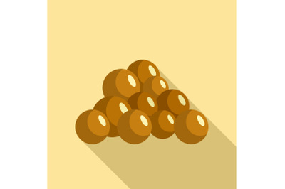 Mustard seed icon, flat style