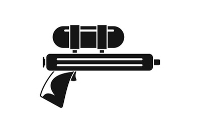 Water gun pistol icon, simple style
