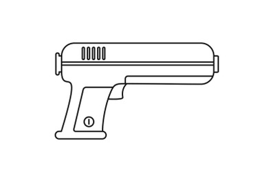Toy water gun icon, outline style
