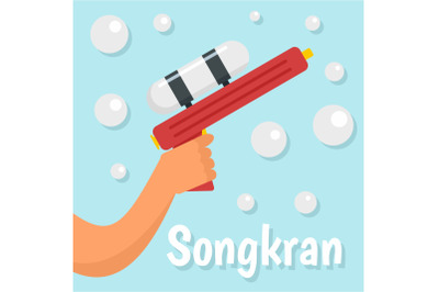 Songkran background, flat style