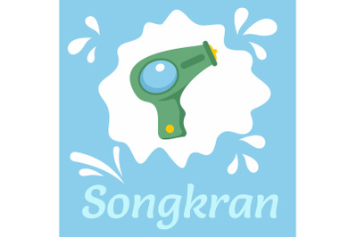 Songkran festival background, flat style