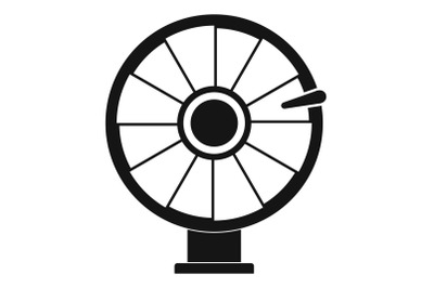 Color lucky wheel icon, simple style