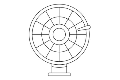 Color lucky wheel icon, outline style
