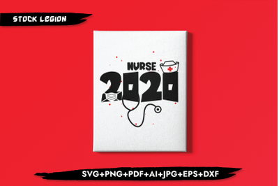 Nurse 2020 Mask SVG