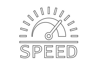 Speed dashboard logo, outline style