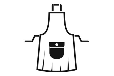 Housewife apron icon, simple style