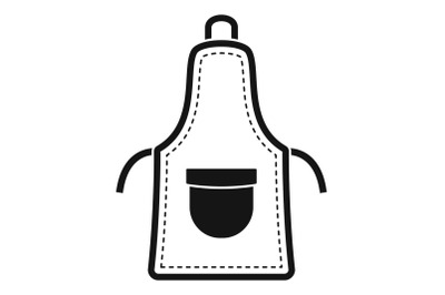 Textile apron icon, simple style