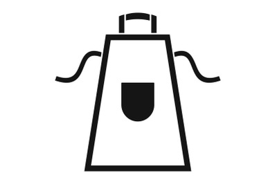 Bbq apron icon, simple style