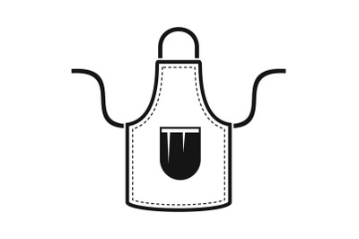 Jeans apron icon, simple style