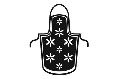 Flower apron icon, simple style