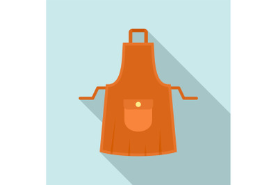 Housewife apron icon, flat style