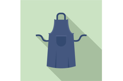 Worker apron icon, flat style