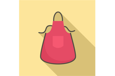 Kitchen apron icon, flat style