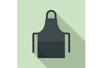 Work apron icon, flat style