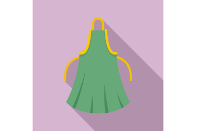 Woman apron icon, flat style