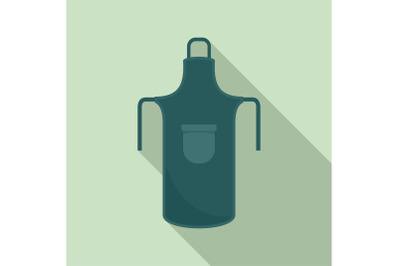Garden apron icon, flat style