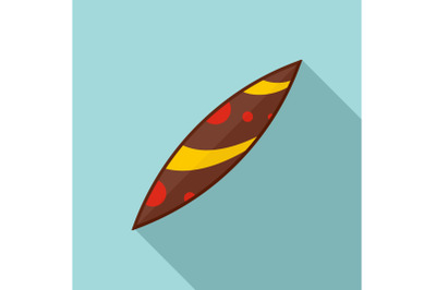 Choco surfboard icon, flat style