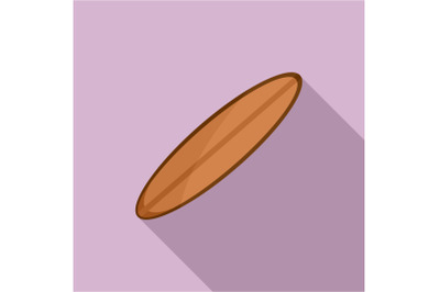 Small surfboard icon, flat style
