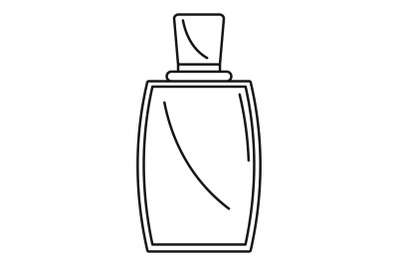 Elegant woman perfume icon, outline style