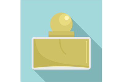 Men perfume icon, flat style