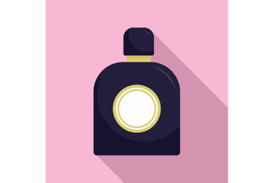 Fresh perfume icon, flat style