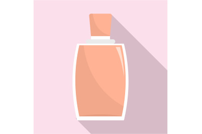 Elegant woman perfume icon, flat style