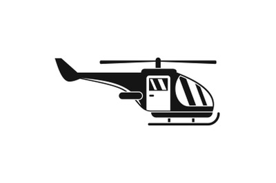 Military helicopter icon, simple style