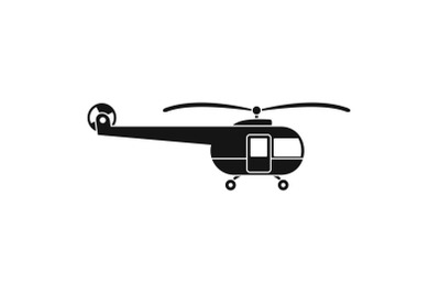 Transport helicopter icon, simple style