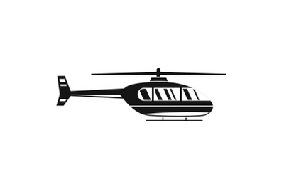 Utility helicopter icon, simple style