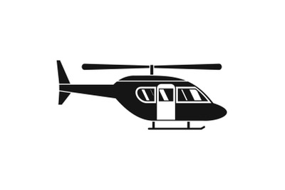 City helicopter icon, simple style