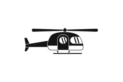 Ambulance helicopter icon, simple style