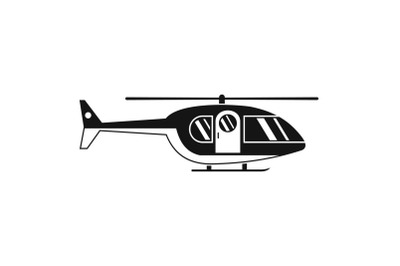 Hospital helicopter icon, simple style