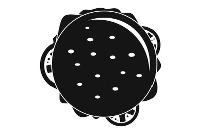 Top view cheeseburger icon, simple style