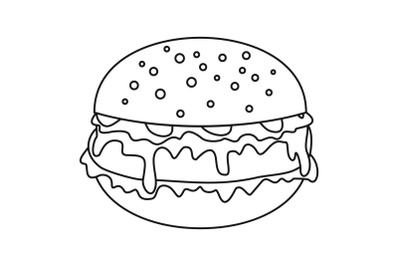 Burger icon, outline style