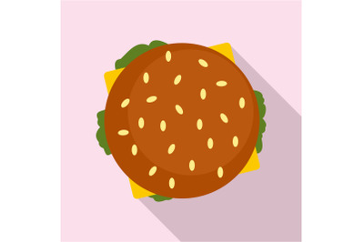 Top view hamburger icon, flat style