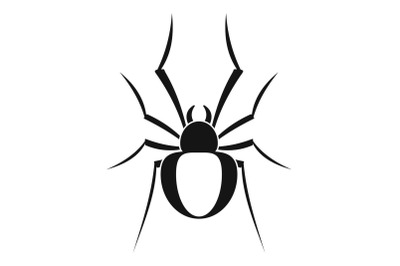 Black house spider icon, simple style