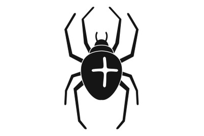 Cross spider icon, simple style